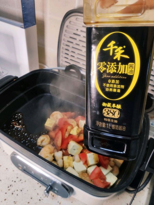减脂豆腐番茄虾仁