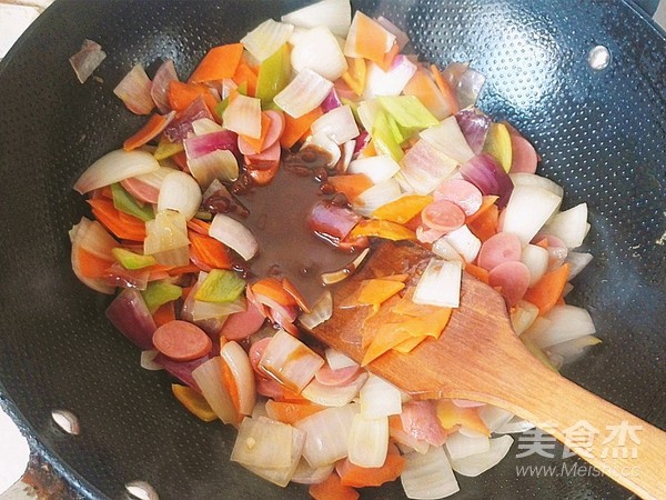 炒烤冷面的做法