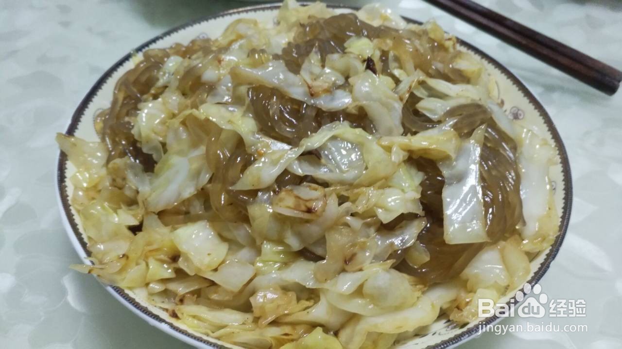 洋白菜炒粉条怎么做？
