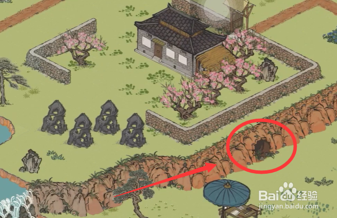 江南百景图桃花村山洞在哪