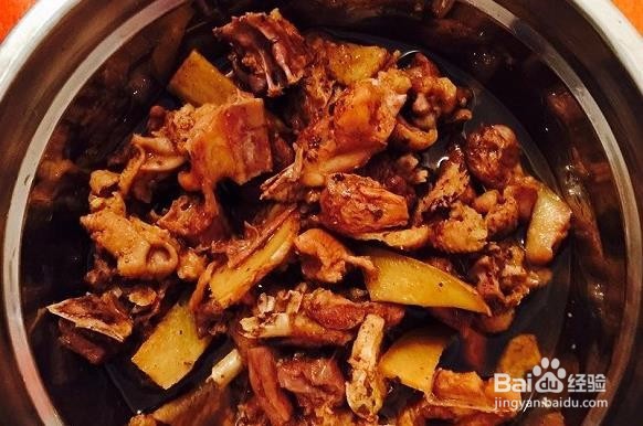 高压锅无水焖鸡的做法