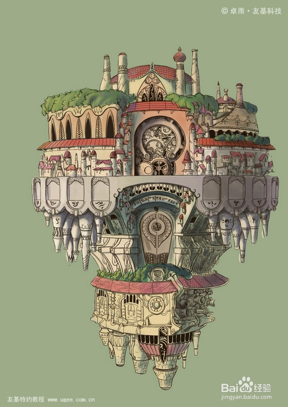 sai绘画教程:初识sai + 城堡绘画教程