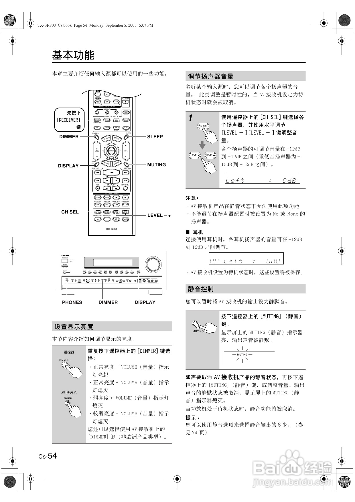 安桥AV接收机TX-SR8370型使用说明书:[3]