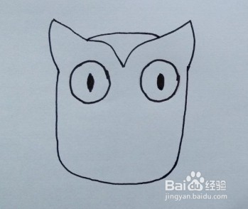 线描画：猫头鹰