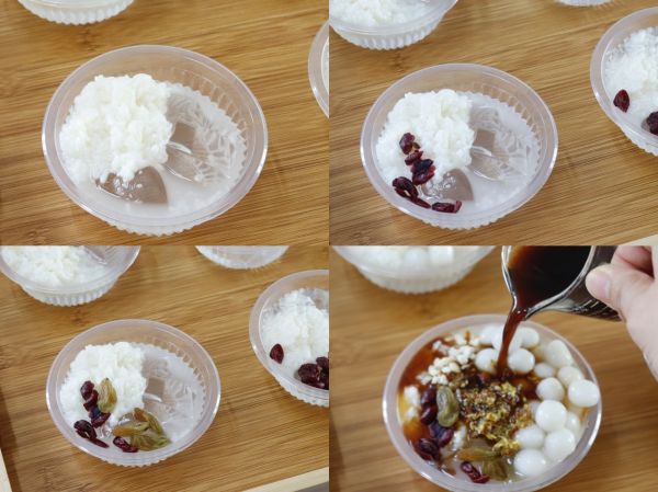 桂花酒酿红糖&水果珍珠冰凉粉