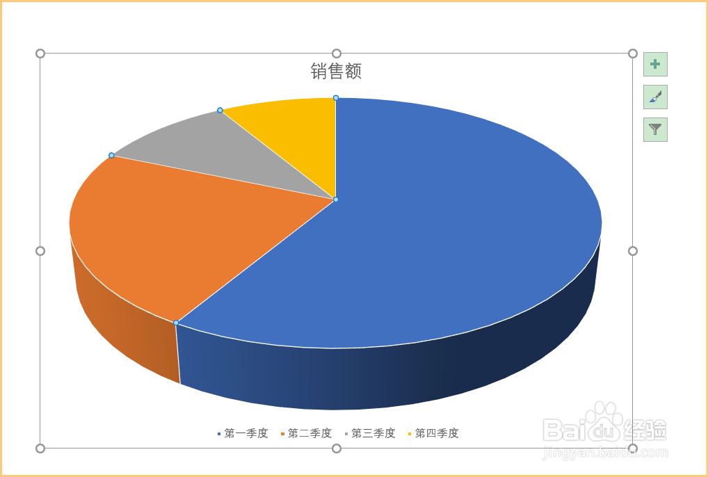 Powerpoint中如何制作三维分离饼图