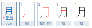 月怎么写
