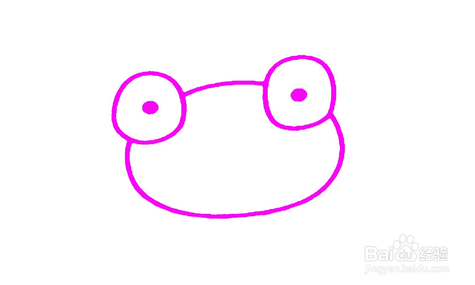 如何快速画出一只青蛙简笔画?