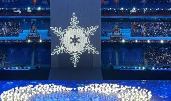 北京冬奥会开幕式雪花是投影吗