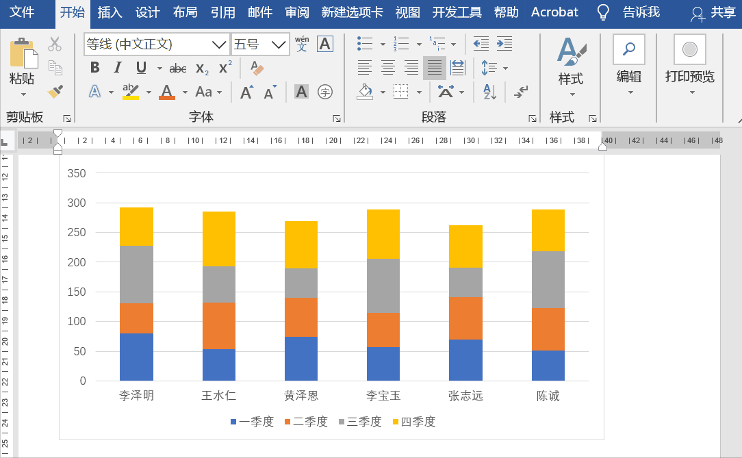 怎么在Word里面做图表