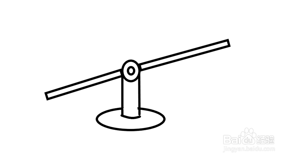 怎么画跷跷板？