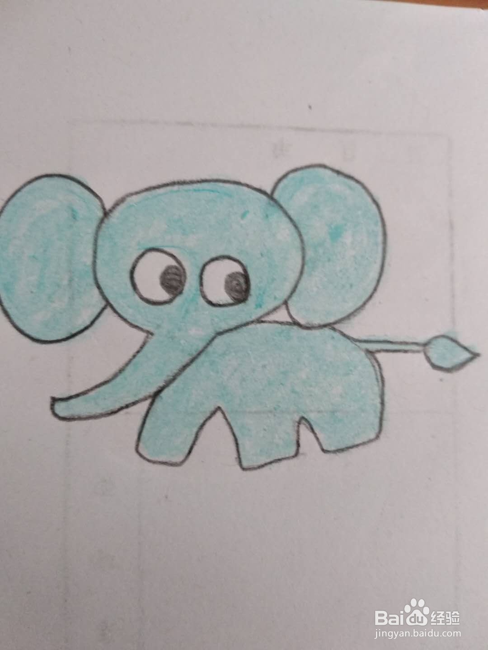 适合宝宝的简笔画亲子手工简笔画小象的画法