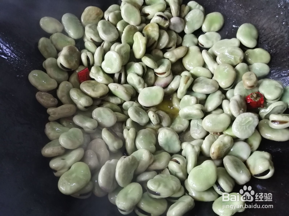 干煸蚕豆的做法