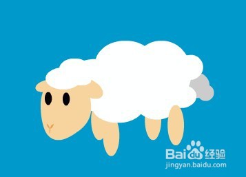 flash绘制一只卡通绵羊方法