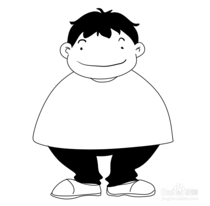 简笔画--可爱小胖的画法