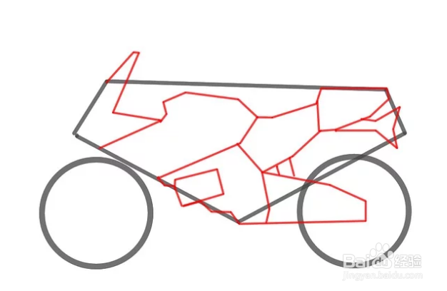如何画摩托车