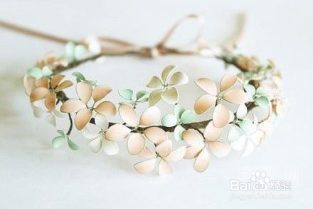 指甲油变身小清新花环