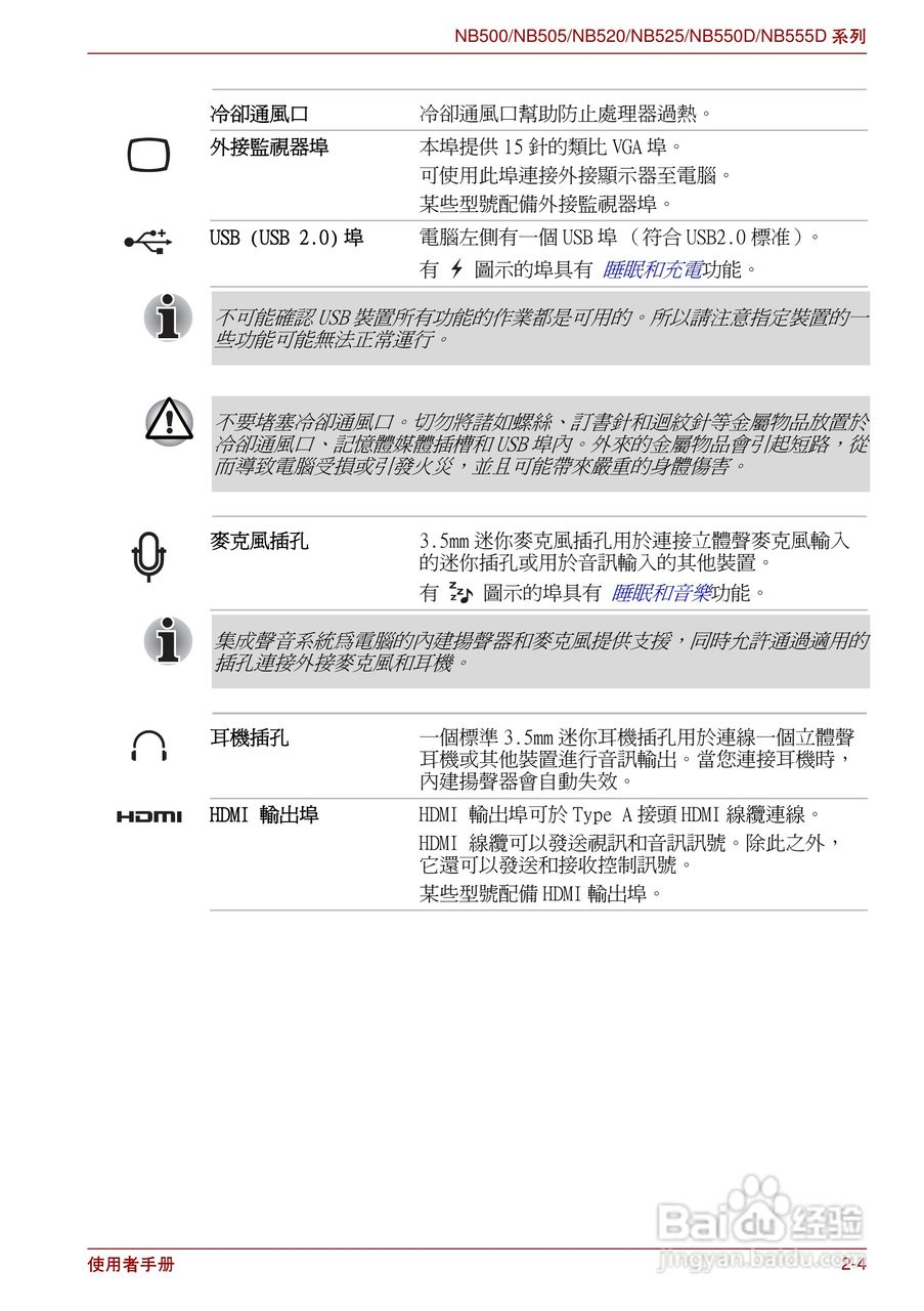 东芝Minibook NB500//NB550D笔记本电脑使用說明書:[3]