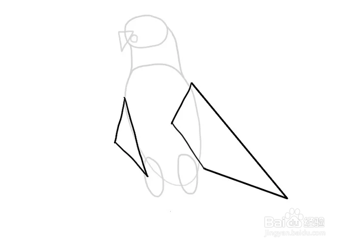 如何画一只卡通老鹰