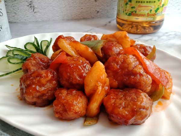 菠萝咕噜肉##金龙鱼营养强化维生素A 新派菜油#
