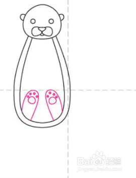 如何画一对水獭