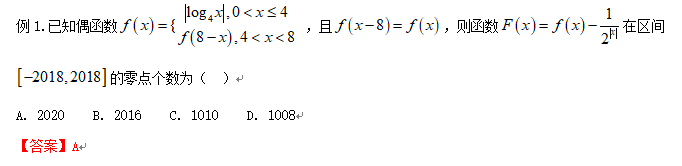 函数零点的四种问题及相应方法