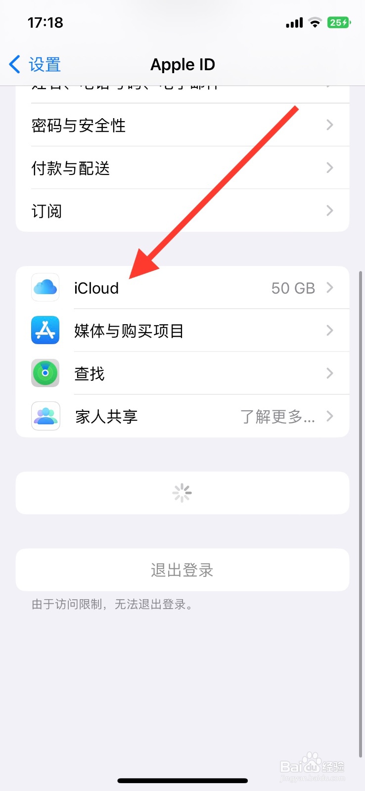 iCloud设定允许【QQ】app使用