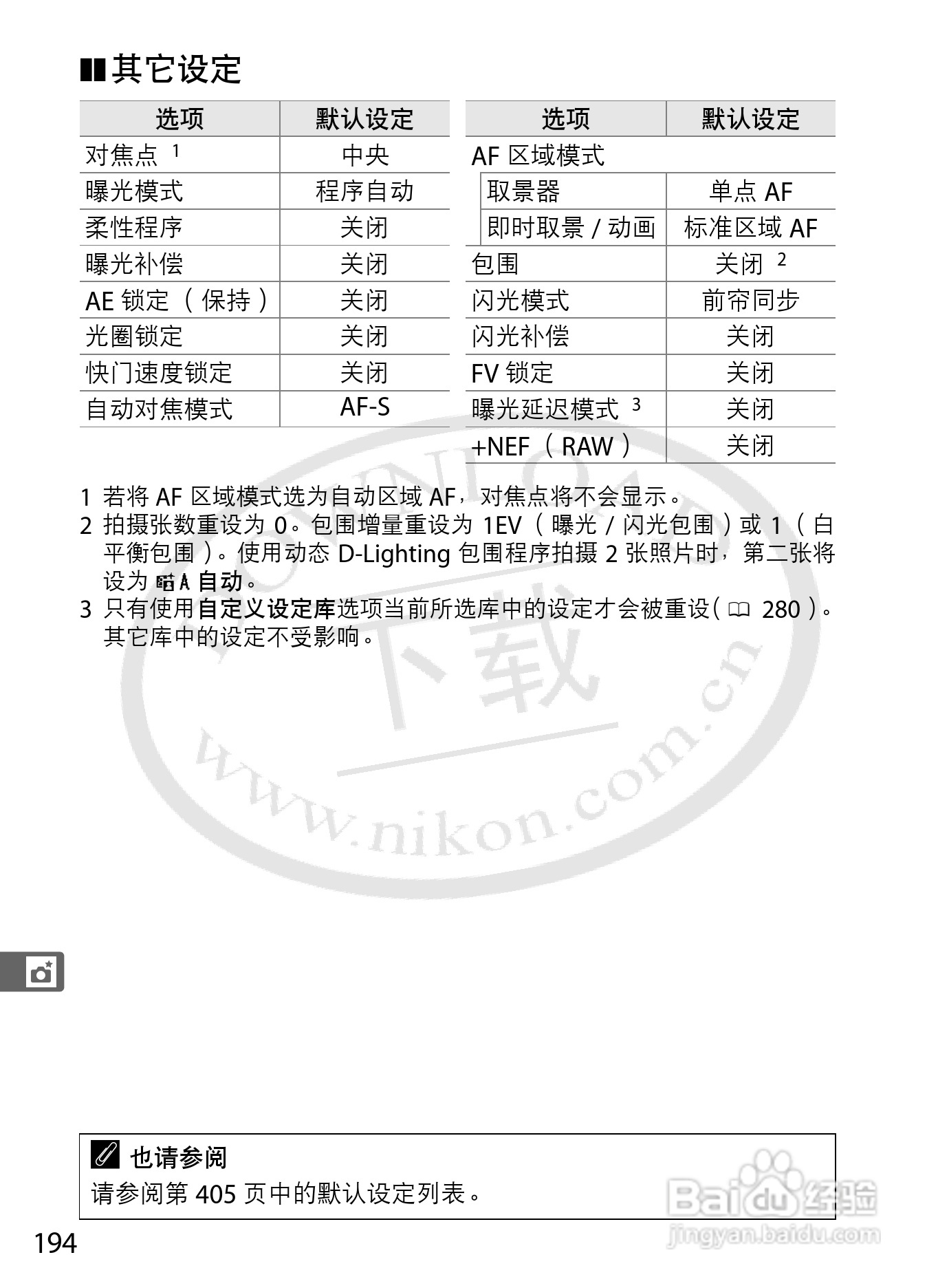 尼康D800E数码相机使用说明书:[22]