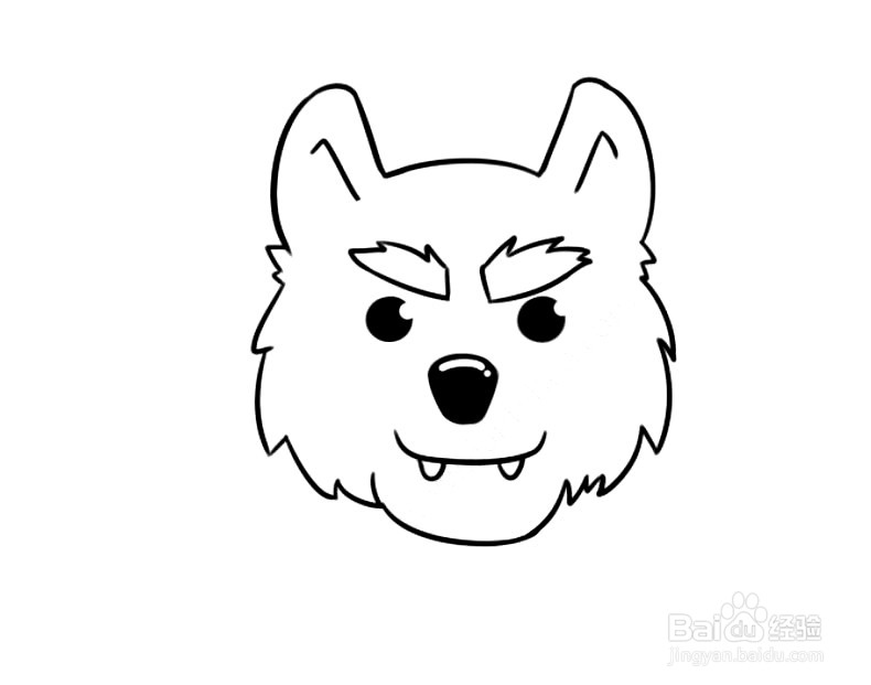 画简单的狼的头饰图片