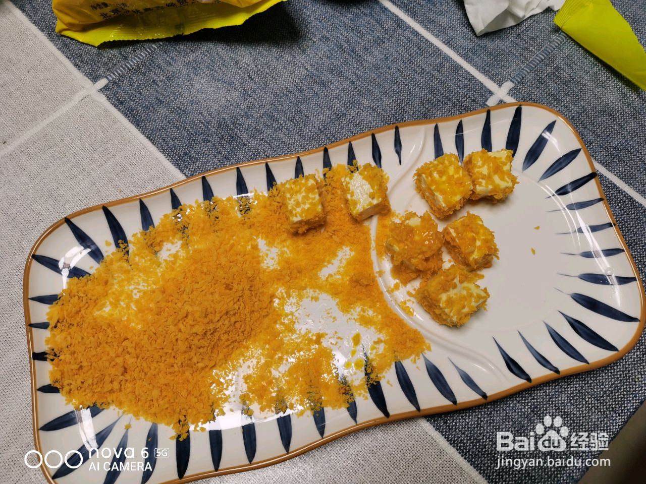 面包糠炸豆腐的做法