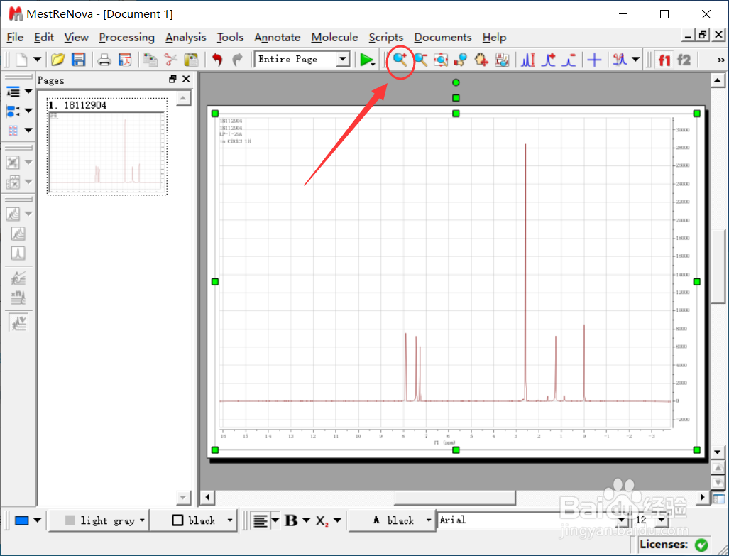 MestReNova怎样使用放大镜