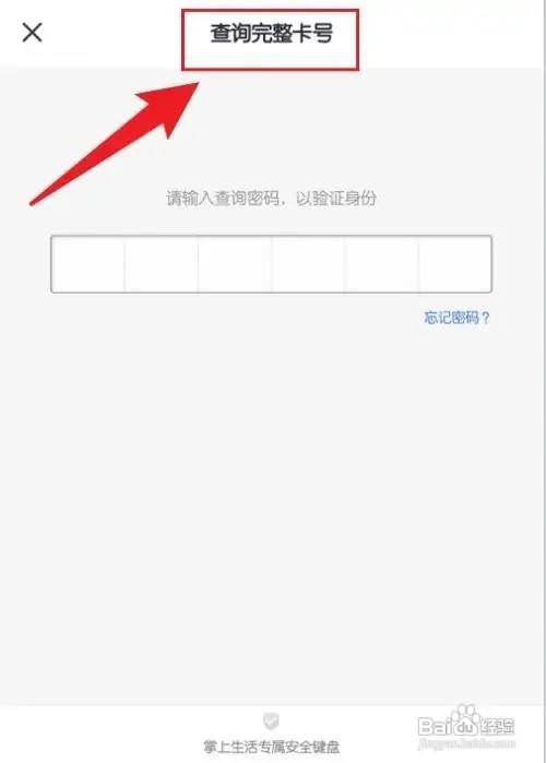 掌上生活查看信用卡卡号怎么做
