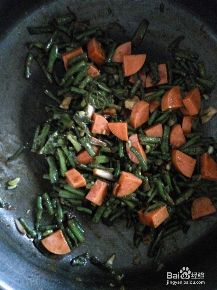 豇豆炒火腿的做法分享