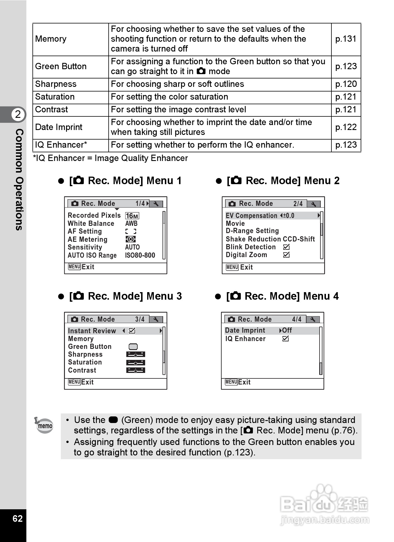 宾得Optio RZ18数码相机使用说明书:[7]