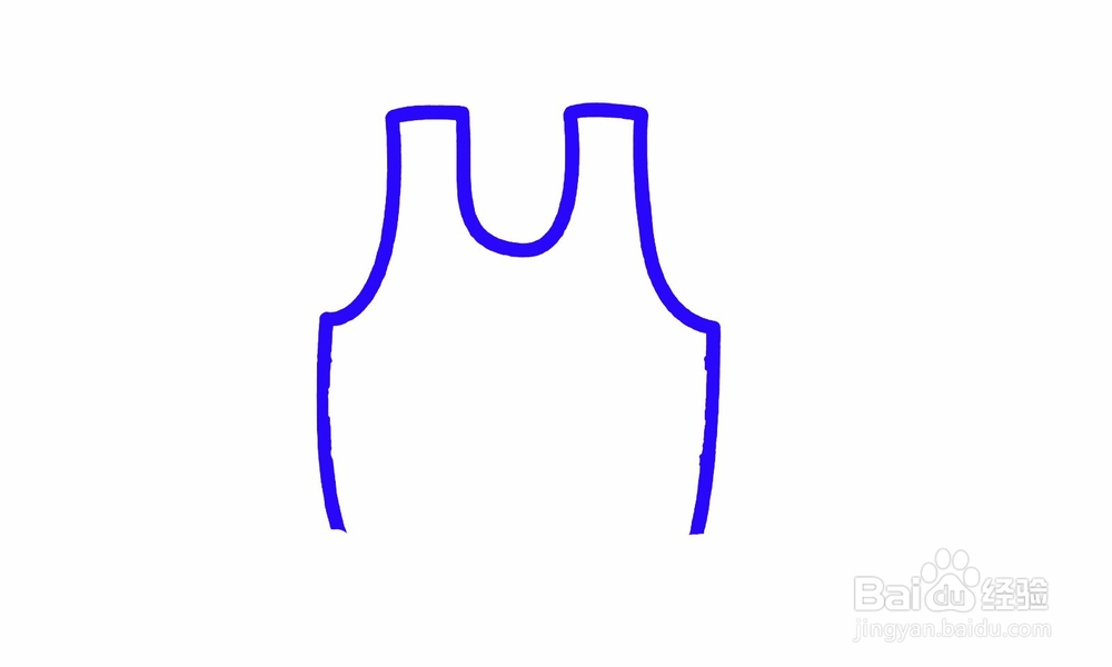 简笔画背心怎么画？