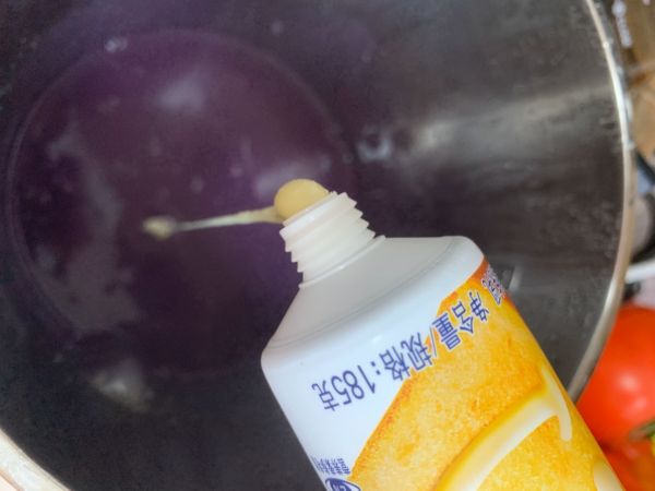快手早餐之紫薯米糊