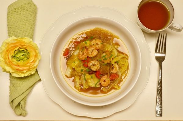 上汤鲜虾娃娃菜