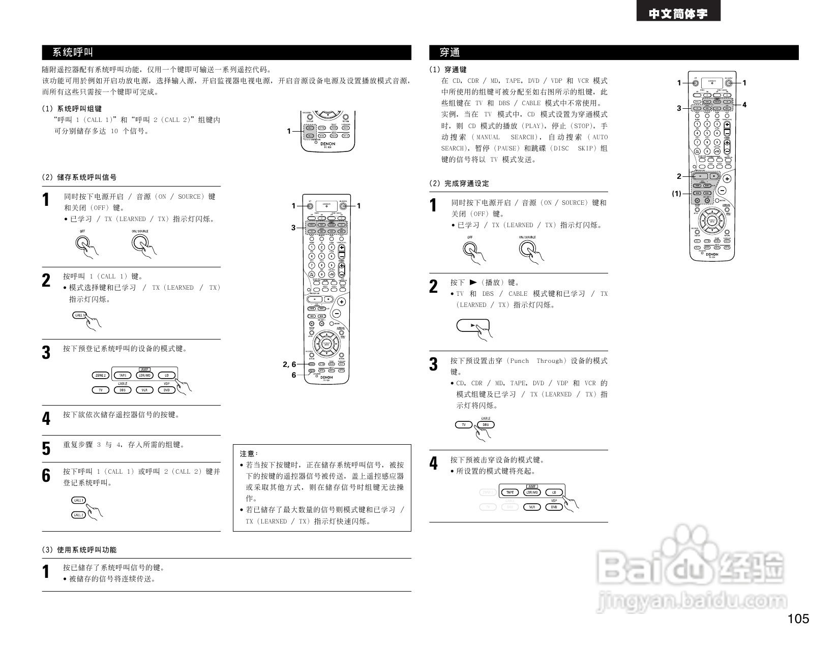 DENON AVR-2803收音环绕扩音机操作说明书:[6]