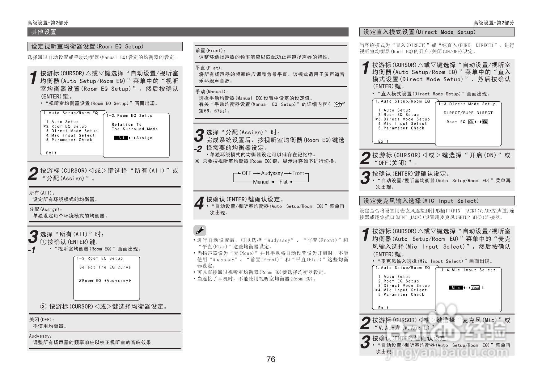 DENON收音环绕扩音机AVR-3806操作说明书:[4]