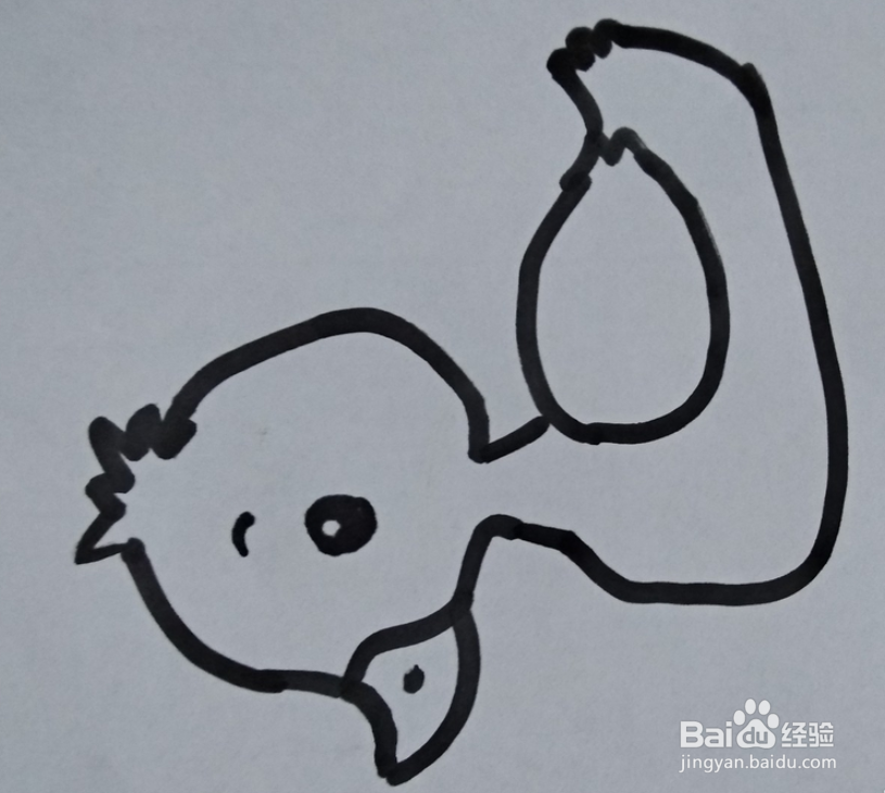 怎么画小鸭子的儿童画