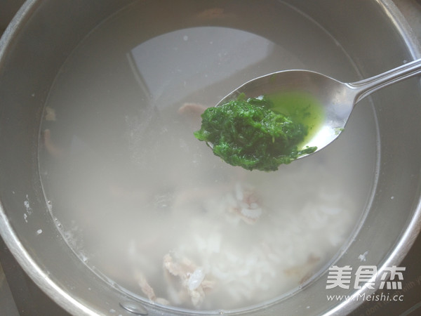咸蛋肉丝粥的做法