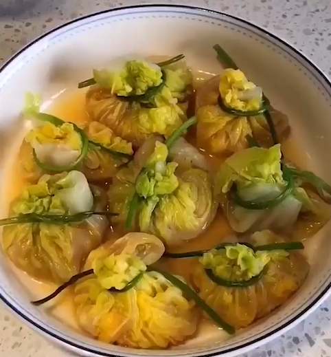 白菜福袋怎么做?