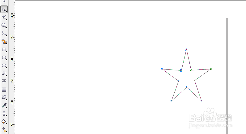 怎么在coreldraw里画五角星?
