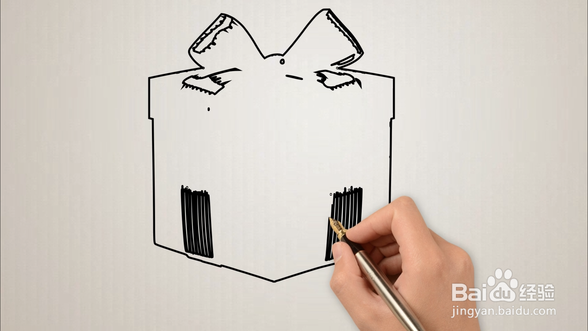 包装盒蝴蝶结应该怎么画