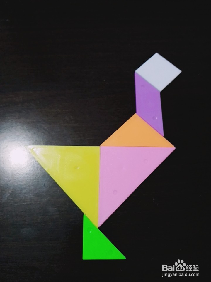 怎样用七巧板拼一只站立的大秃鹫(27)