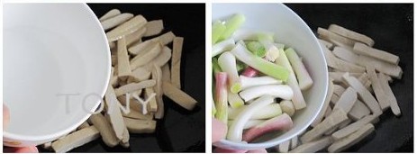 青蒜蛋皮炒香干