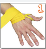 泰拳三米绑手带的绑法