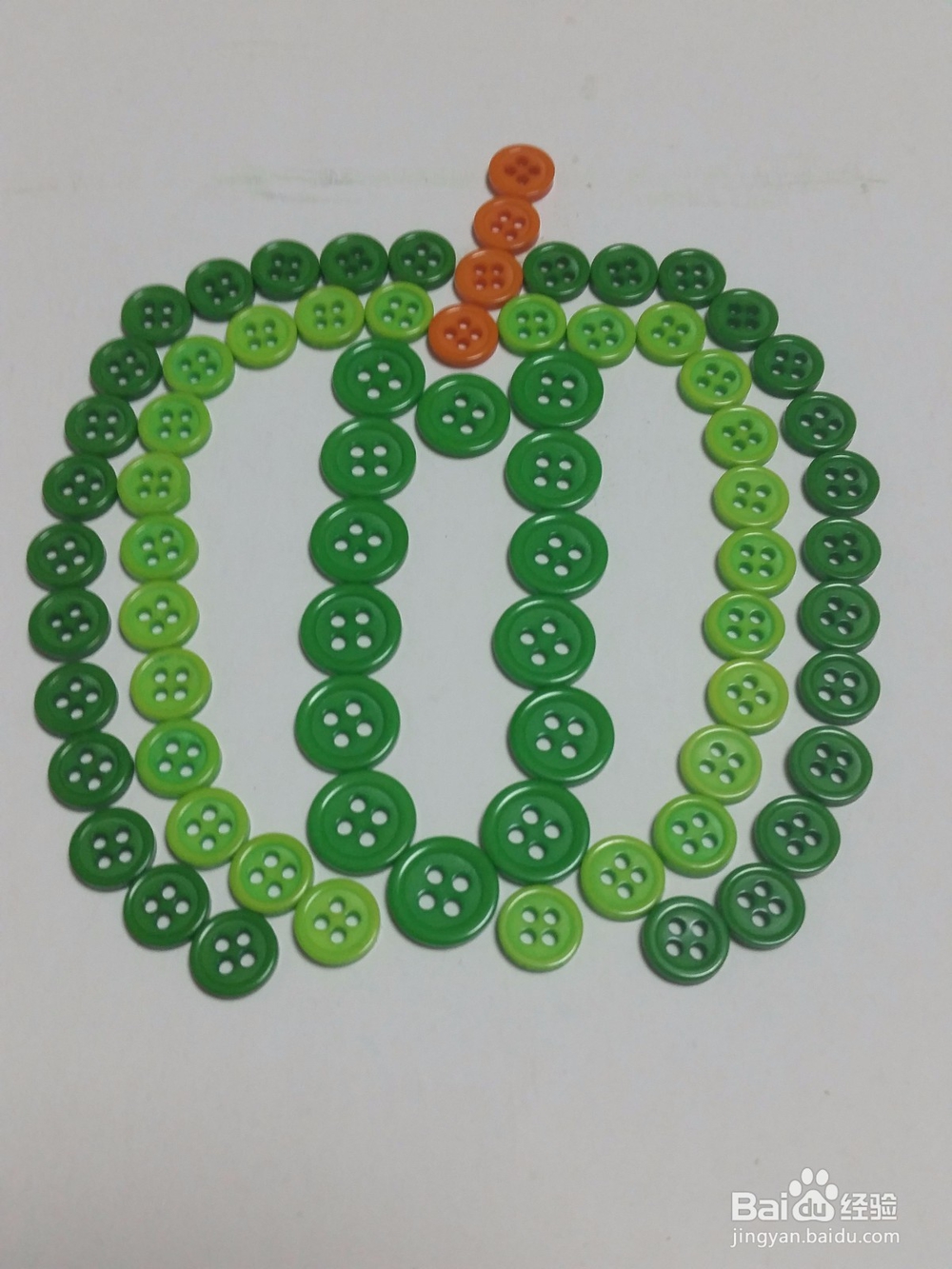 菜椒儿童手工纽扣粘贴画