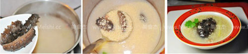 海参小米粥的做法