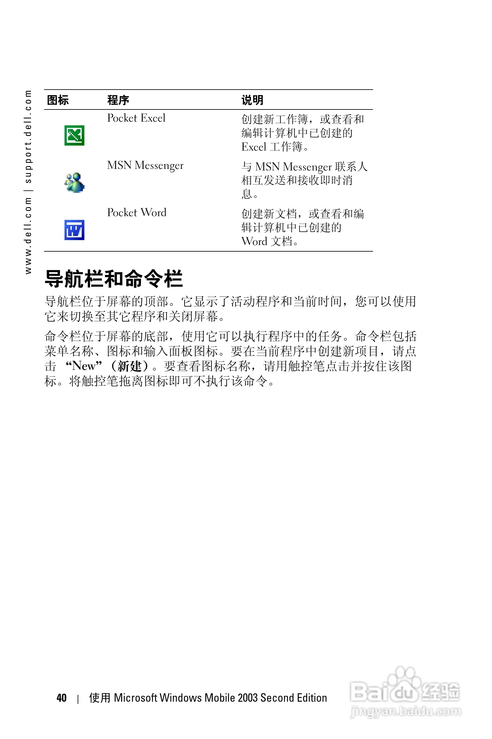 戴尔PDA(掌上电脑)HD04U型说明书:[4]